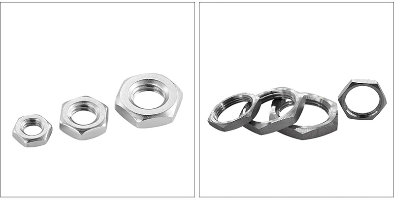 Hexagon Extra Flat Nuts With Fine Pitch Thread