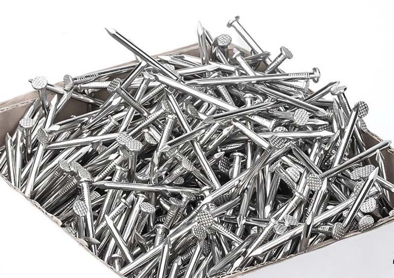 Steel nail with flat head Steel nail with flat head