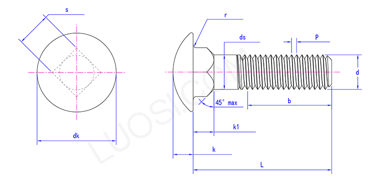 Secure Fastening Round Head Bolts