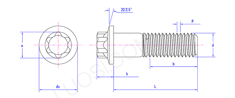 Industry Grade Hexalobular Head Flange Bolts