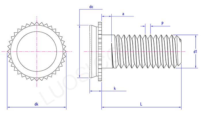 Aluminium Alloy Self Clinching Flush Head Studs