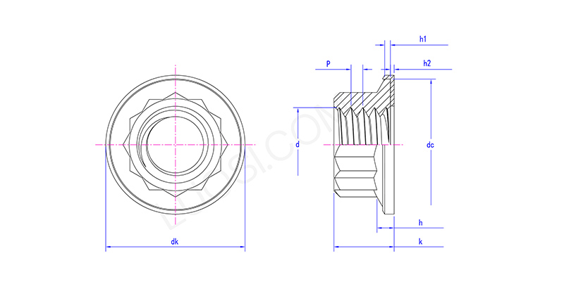 Precision Engaging 12 Point Washer Nut