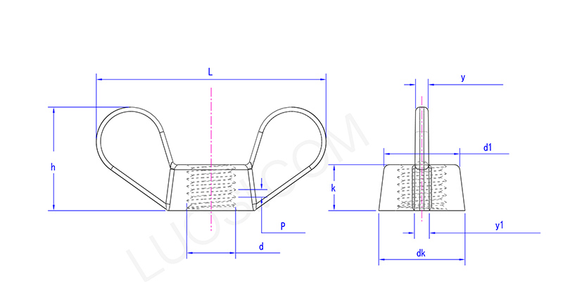 Metal Round Wing Nut Metal Round Wing Nut