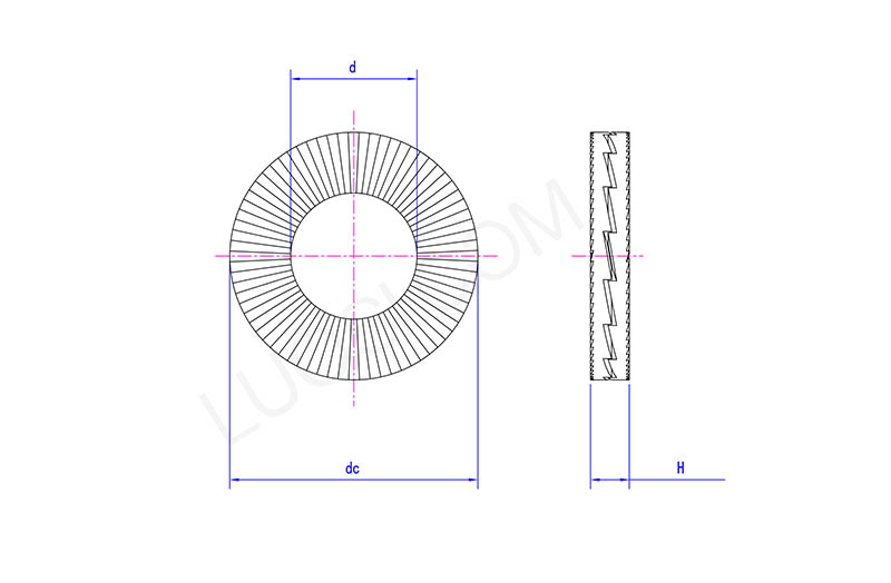 Two Fold Self Locking Large Washers
