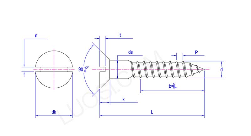 Screw Wood Countersunk Slotted Steel Black Oxide Screw Wood Countersunk Slotted Steel Black Oxide